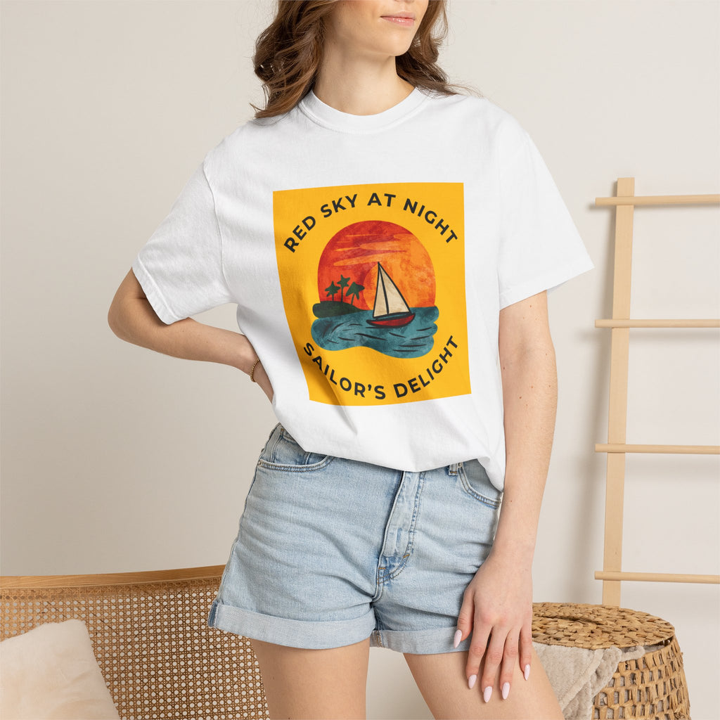 Unisex Garment-Dyed T-shirt - Red Sky at Night