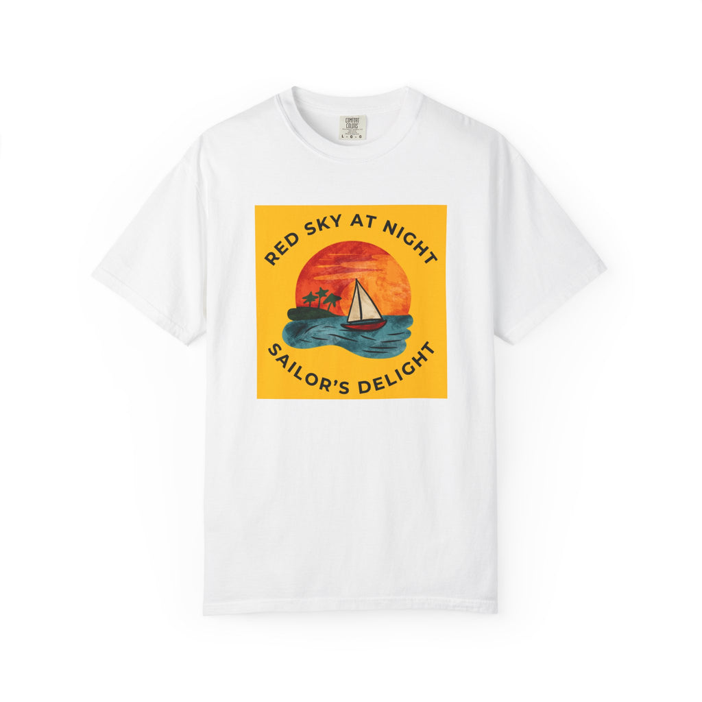 Unisex Garment-Dyed T-shirt - Red Sky at Night