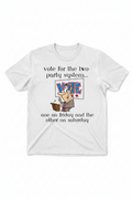 Unisex Garment-Dyed T-shirt - Vote for the two-party system