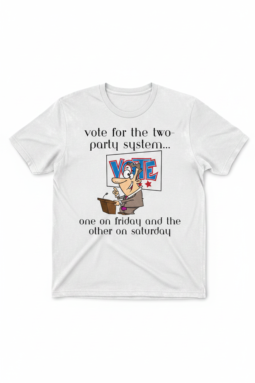 Unisex Garment-Dyed T-shirt - Vote for the two-party system